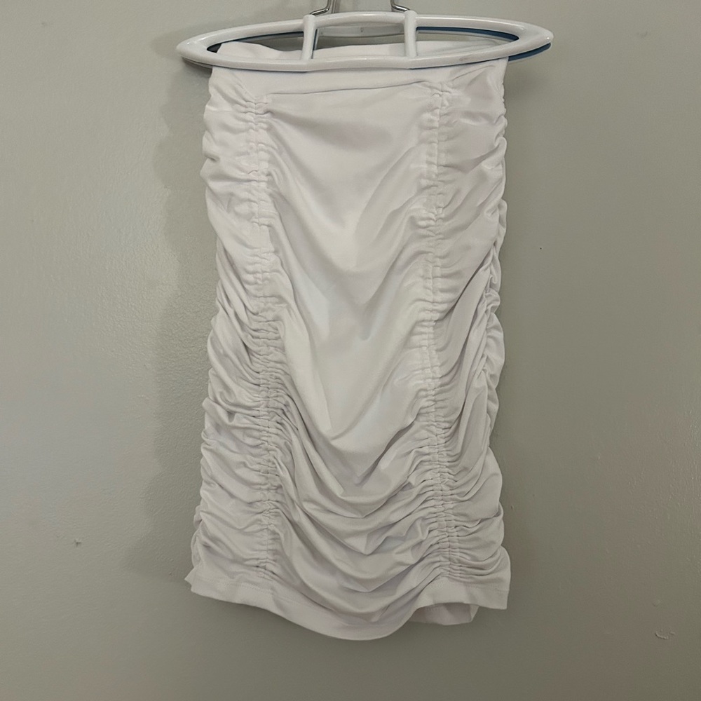 NWT Susana Monaco White Gathered Bodycon Skirt Size XS